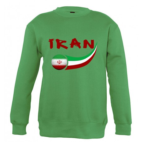 Picture of Supportershop IRSWGR-12 Iran Sweatshirt for Junior - Green, 12 Years