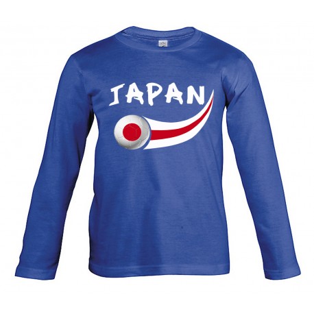Picture of Supportershop JPTSLSBL-4 Japan Long Sleeve T-Shirt for Junior - Blue, 4 Years