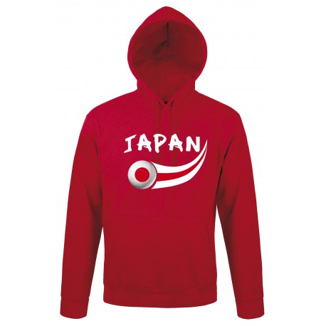 Picture of Supportershop JPHOORD-XXL Japan Hooded Sweatshirt for Men - Red, 2XL