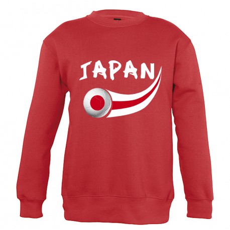 Picture of Supportershop JPSWRD-4 Japan Sweatshirt for Junior - Red, 4 Years