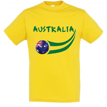 Picture of Supportershop AUSYW-XL Australia Soccer T-Shirt for Men - Yellow, Extra Large