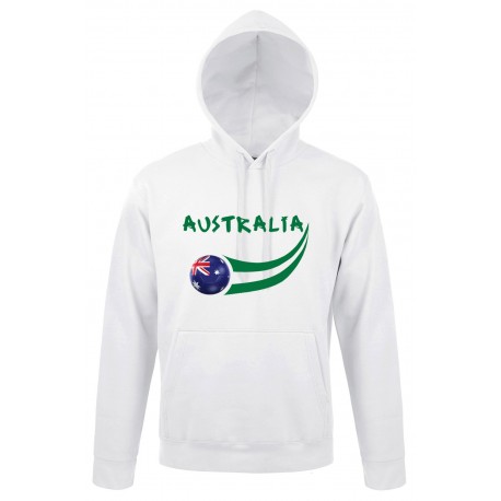 Picture of Supportershop AUSHOOWH-XL Australia Soccer Hoodie Sweatshirt for Men - White, Extra Large