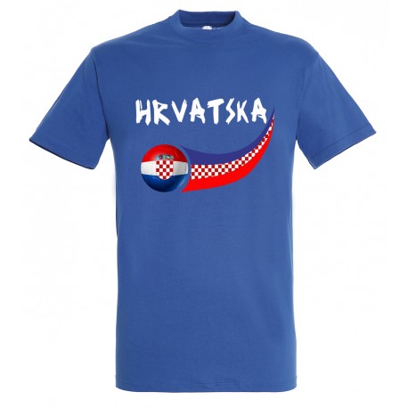 Picture of Supportershop CROBL-XXL Croatia Soccer T-Shirt for Men - Blue, 2XL