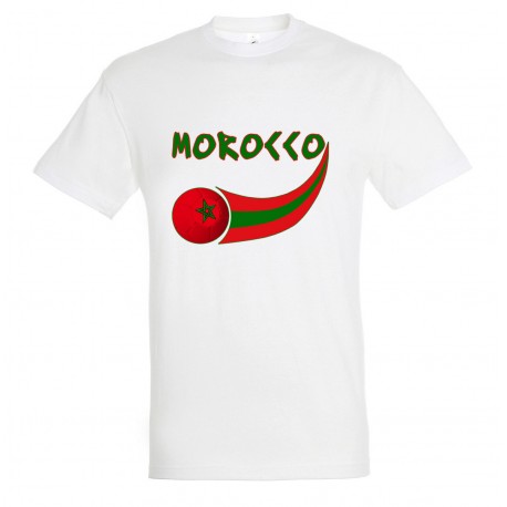 MORWH-6 Morocco Soccer T-Shirt for Junior - White, 6 Years -  Supportershop