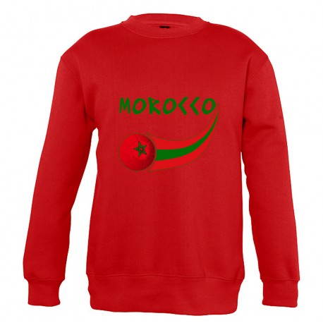MORSWRD-10 Morocco Soccer Sweatshirt for Junior - Red, 10 Years -  Supportershop
