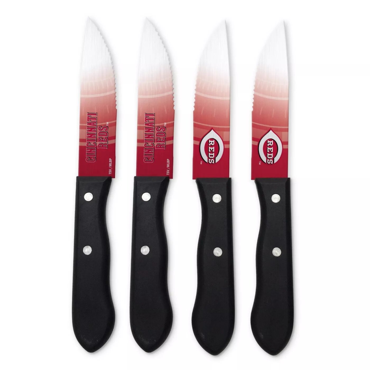 Picture of TSV Home SKMLB07 MLB Cincinnati Reds Steak Knives&#44; Red