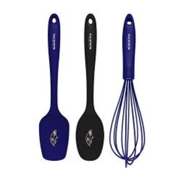 Picture of Collection KUSNFL0301 NFL Baltimore Ravens Kitchen Utensil Set - 3 Piece