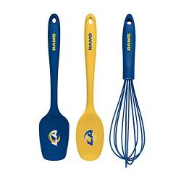 Picture of Collection KUSNFL2601 NFL Los Angeles Rams Kitchen Utensil Set - 3 Piece