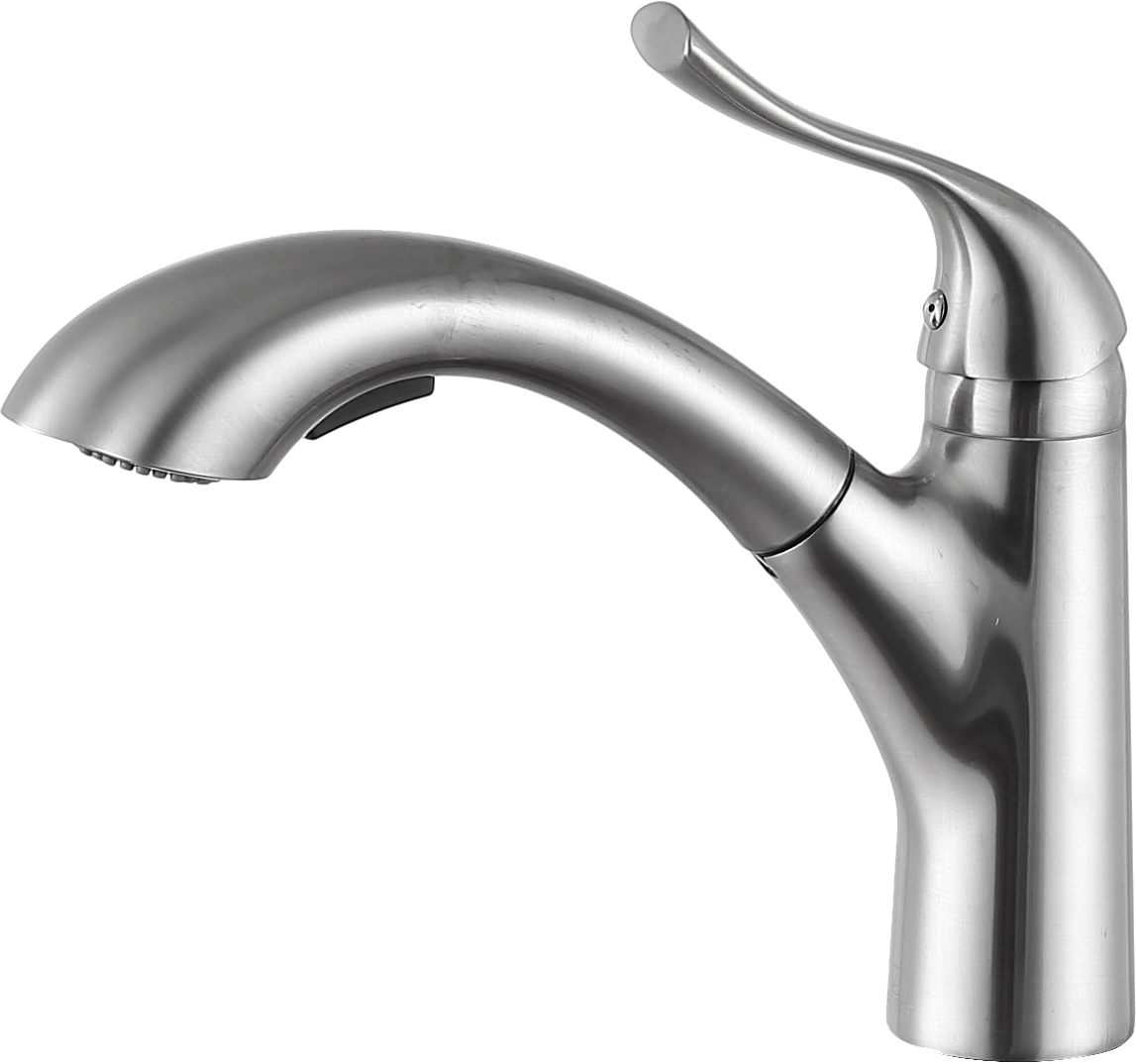 Picture of Anzzi KF-AZ205BN 9.65 x 2.32 x 10.63 in. Di Piazza Single-Handle Pull-Out Sprayer Kitchen Faucet&#44; Brushed Nickel