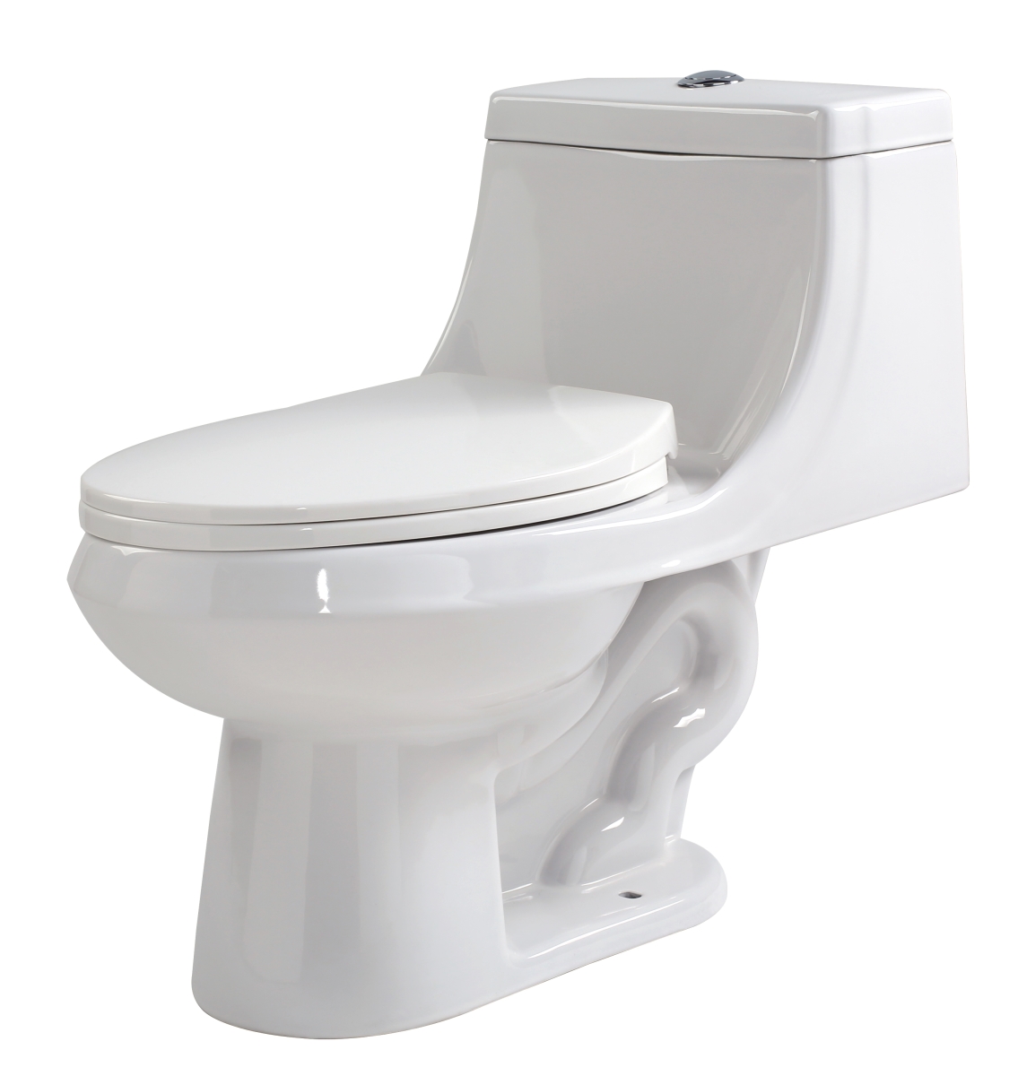 Picture of Anzzi T1-AZ056 26.9 x 16.25 x 30 in. Odin 1.28 GPF Dual Flush Elongated Toilet&#44; Glossy White