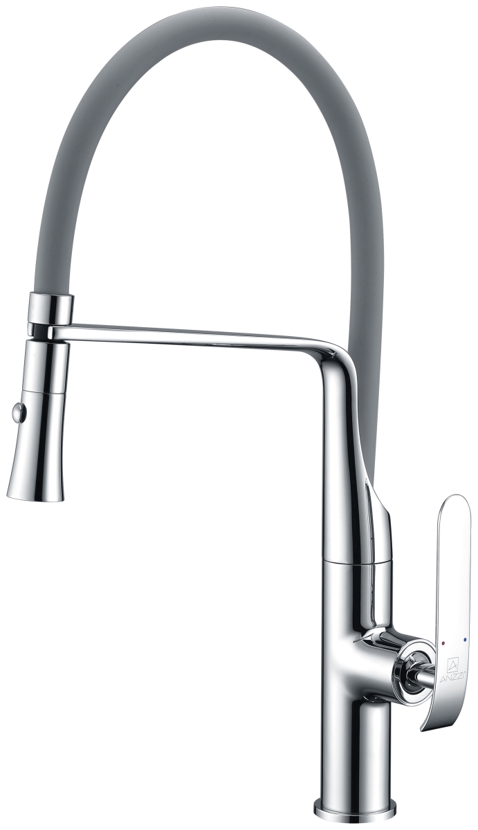 Picture of Anzzi KF-AZ003 19.7 x 10.3 x 4.2 in. Accent Single Handle Pull-Down Sprayer Kitchen Faucet&#44; Polished Chrome