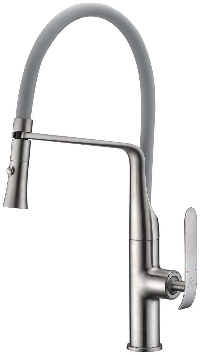 Picture of Anzzi KF-AZ003BN 19.7 x 10.3 x 4.2 in. Accent Single Handle Pull-Down Sprayer Kitchen Faucet&#44; Brushed Nickel