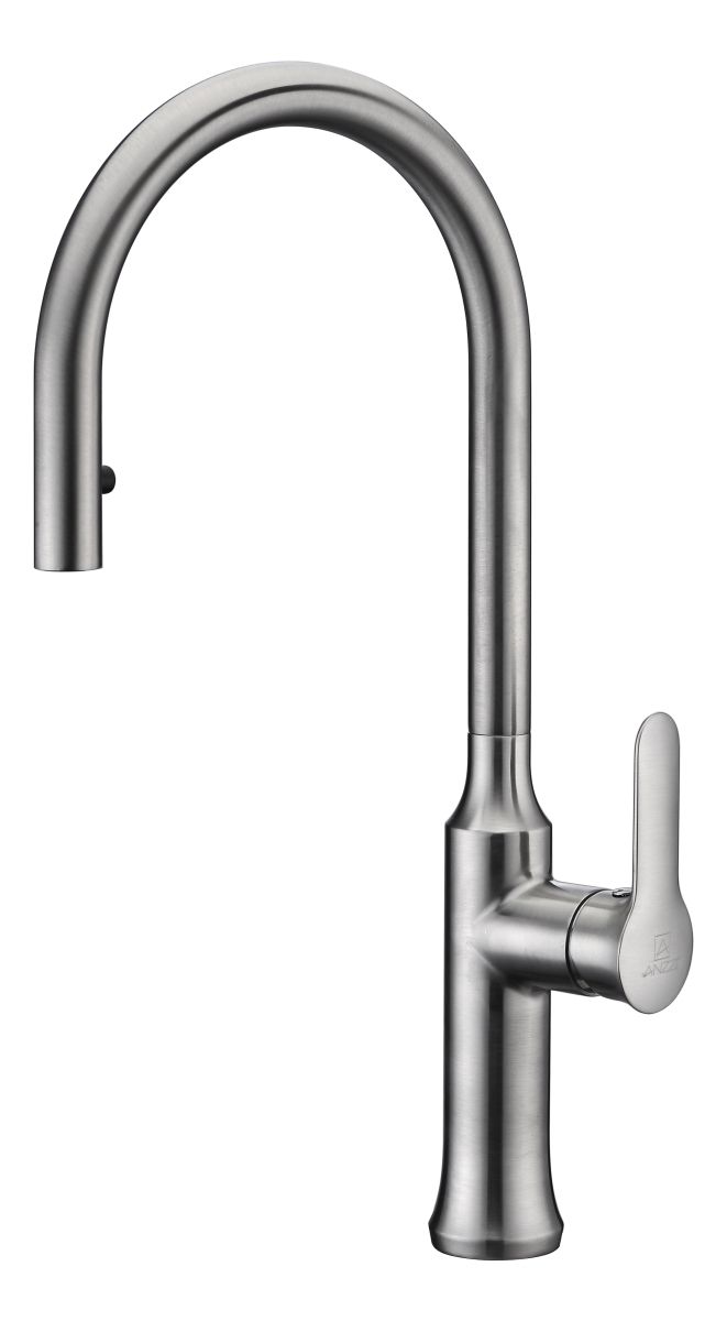 Picture of Anzzi KF-AZ1068BN Cresent Single Handle Pull-Down Sprayer Kitchen Faucet in Brushed Nickel