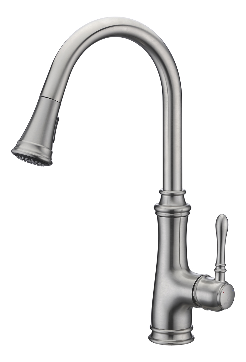 Picture of Anzzi KF-AZ1131BN Luna Single Handle Pull-Down Sprayer Kitchen Faucet in Brushed Nickel