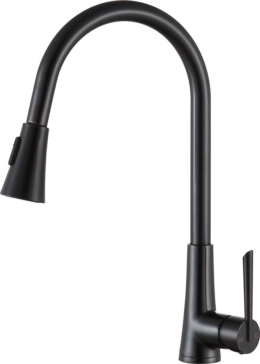 Picture of Anzzi KF-AZ216ORB Tulip Single-Handle Pull-Out Sprayer Kitchen Faucet&#44; Oil Rubbed Bronze - 17.72 x 11.22 x 4.59 in.
