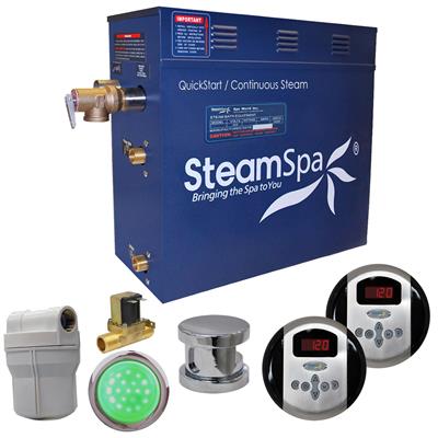 Picture of SteamSpa RY450CH-A 4.5 kW Royal QuickStart Acu-Steam Bath Generator Pack with Built-in Auto Drain, Polished Chrome