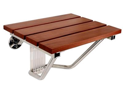 Teak Wood Wall Mounted Shower Seat - 15 x 12 x 2 in.