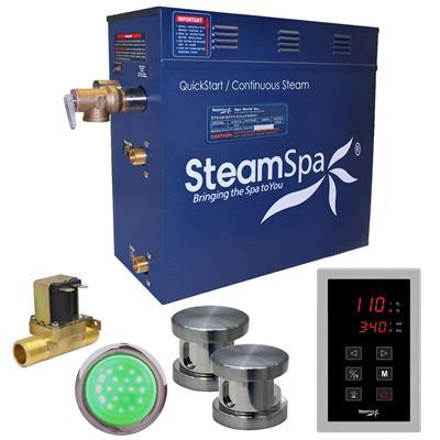 Picture of SteamSpa INT1200BN-A 12 kW Indulgence QuickStart Acu-Steam Bath Generator Pack with Built-in Auto Drain, Brushed Nickel