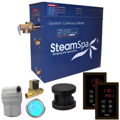 Picture of SteamSpa RYT450OB-A 4.5 kW Royal QuickStart Acu-Steam Bath Generator Pack with Built-in Auto Drain, Oil Rubbed Bronze