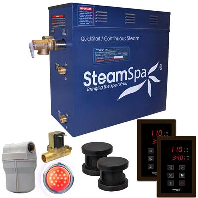 Picture of SteamSpa RYT1200OB-A 12 kW Royal QuickStart Acu-Steam Bath Generator Pack with Built-in Auto Drain, Oil Rubbed Bronze