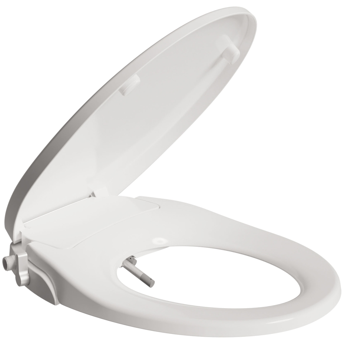Picture of Anzzi TL-MBSRN201WH 19.6 x 14.6 in. Troy Series Non-Electric Bidet Seat for Rounded Toilet with Dual Nozzle&#44; Built-In Side Lever & Soft Close&#44; White