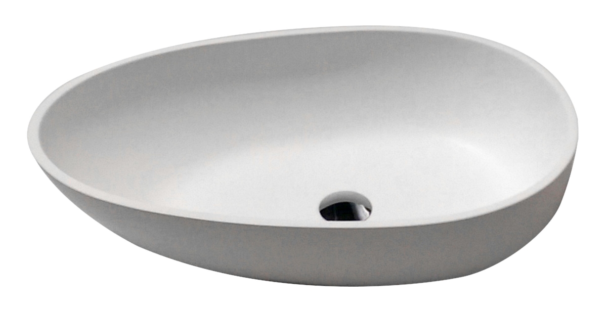 Picture of Anzzi LS-AZ8240 16.5 x 16.5 x 5.875 in. Sensei Series One Piece Solid Surface Vessel Sink&#44; Matte White