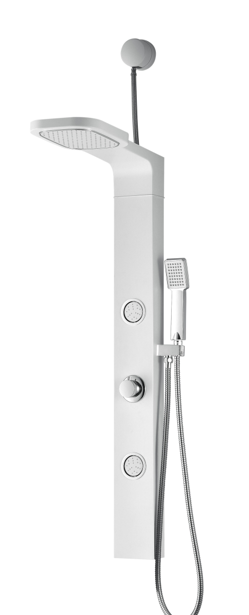 Picture of Anzzi SP-AZ8103 44 in. Hacienda Series Full Body Shower Panel System with Heavy Rain Shower & Spray Wand&#44; White
