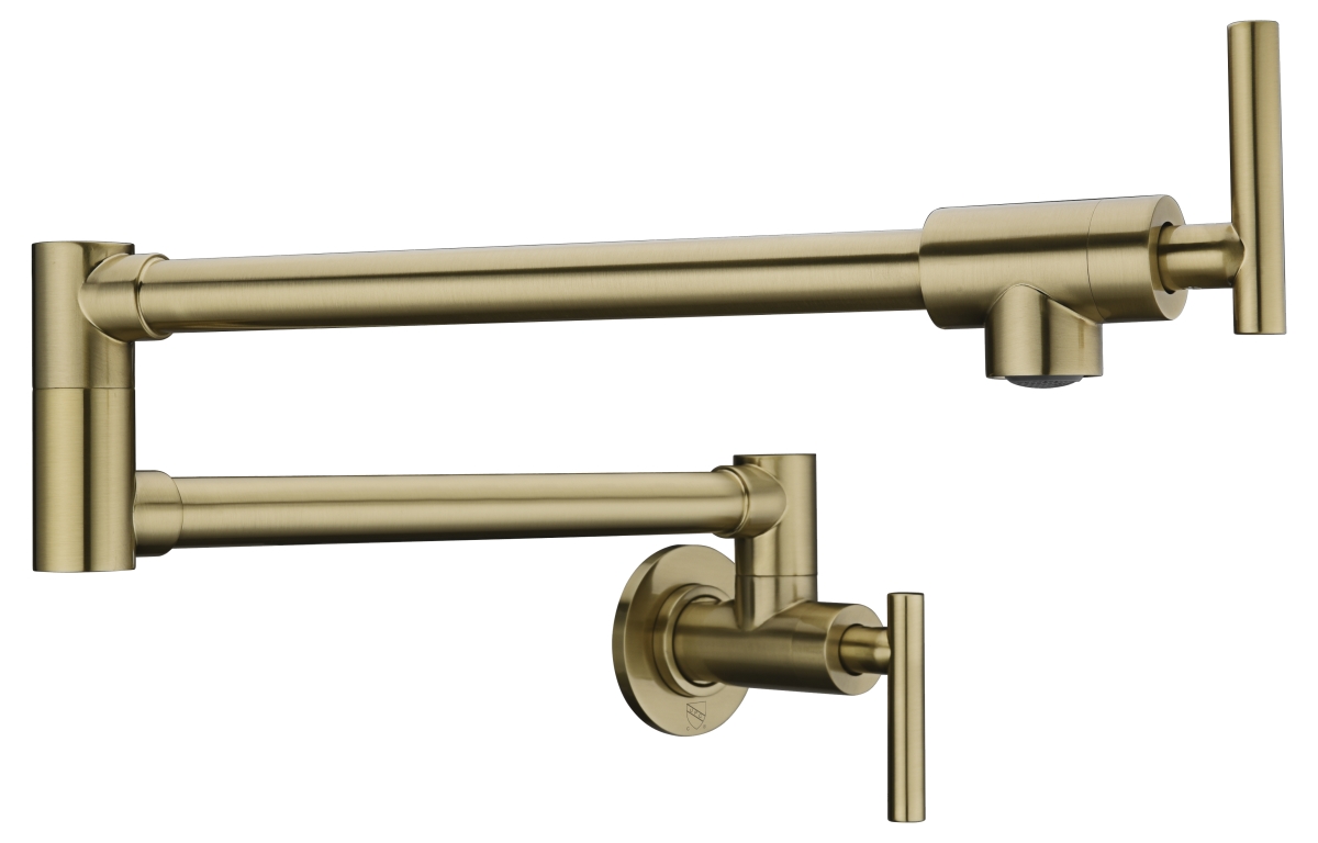 Picture of Swcorp KF-AZ258BG 24 in. Braccia Series Wall Mounted Pot Filler in Brushed Brass