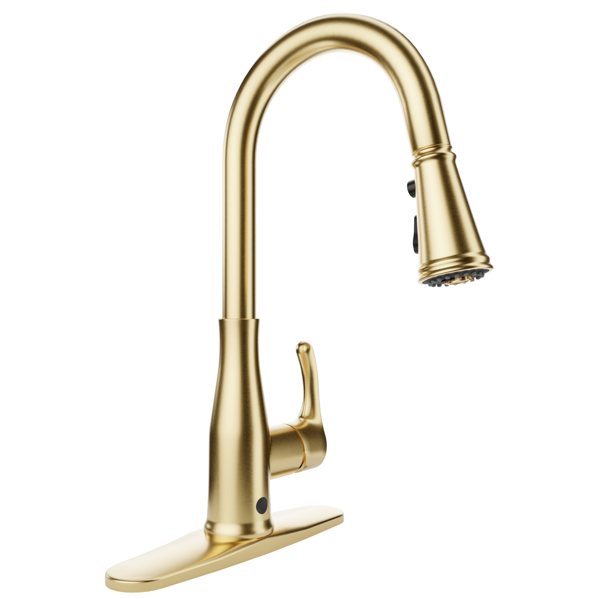 Picture of Swcorp KF-AZ301BG Sifo Hands Free Touchless 1-Handle Pull-Down Sprayer Kitchen Faucet with Motion Sense & Fan Sprayer in Brushed Gold