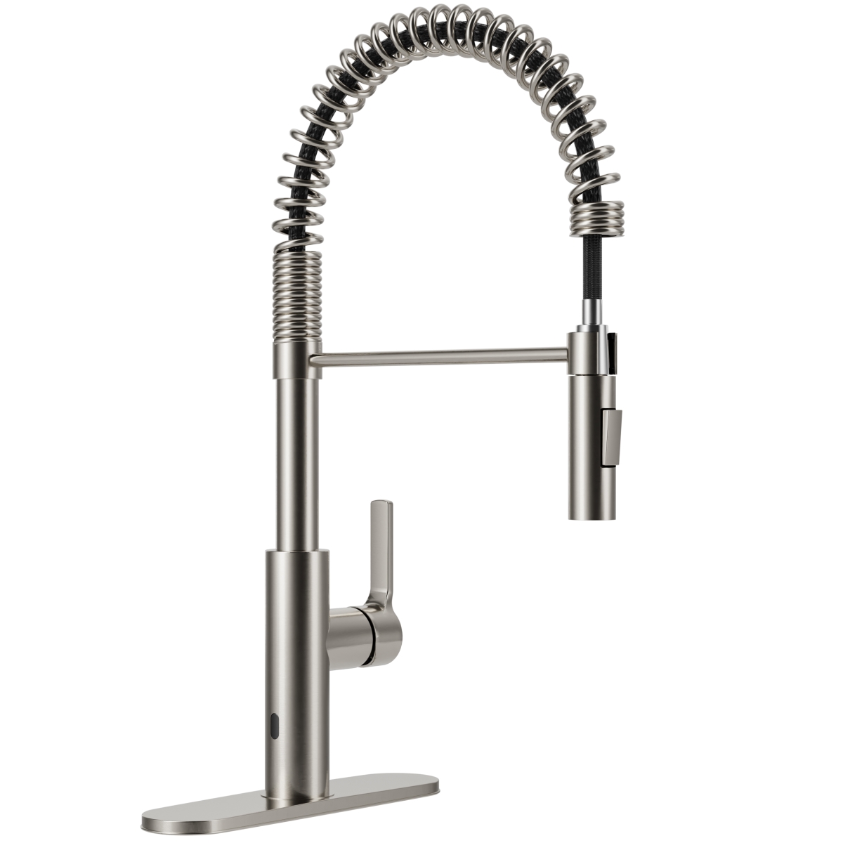 Ola Hands Free Touchless 1-Handle Pull-Down Sprayer Kitchen Faucet with Motion Sense & Fan Sprayer in Brushed Nickel -  Trascocina, TR4369728