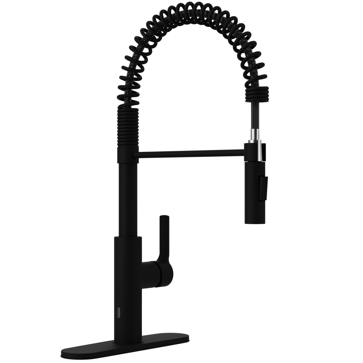 Ola Hands Free Touchless 1-Handle Pull-Down Sprayer Kitchen Faucet with Motion Sense & Fan Sprayer in Matte Black -  Trascocina, TR4369729