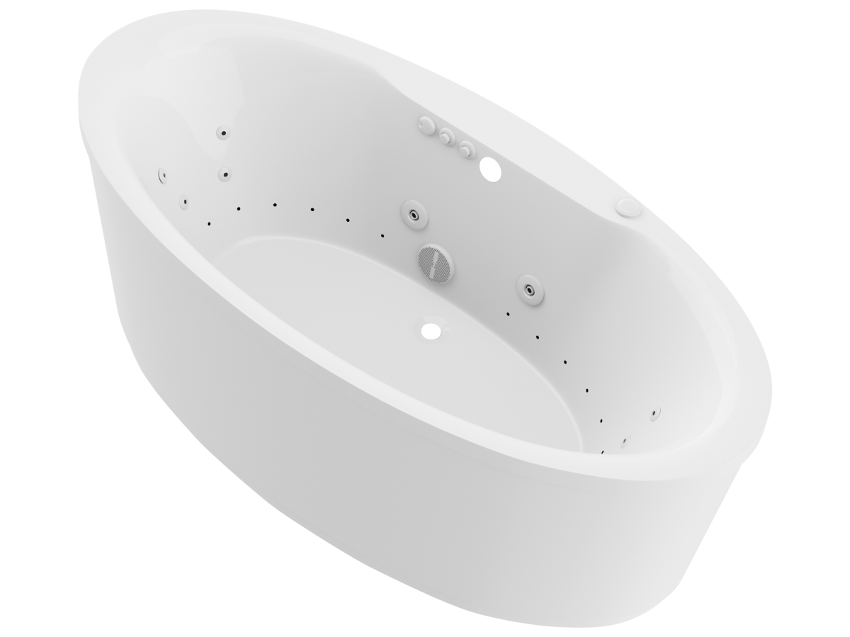 5.7 ft. Heidi Whirlpool & Air Bath Tub in White