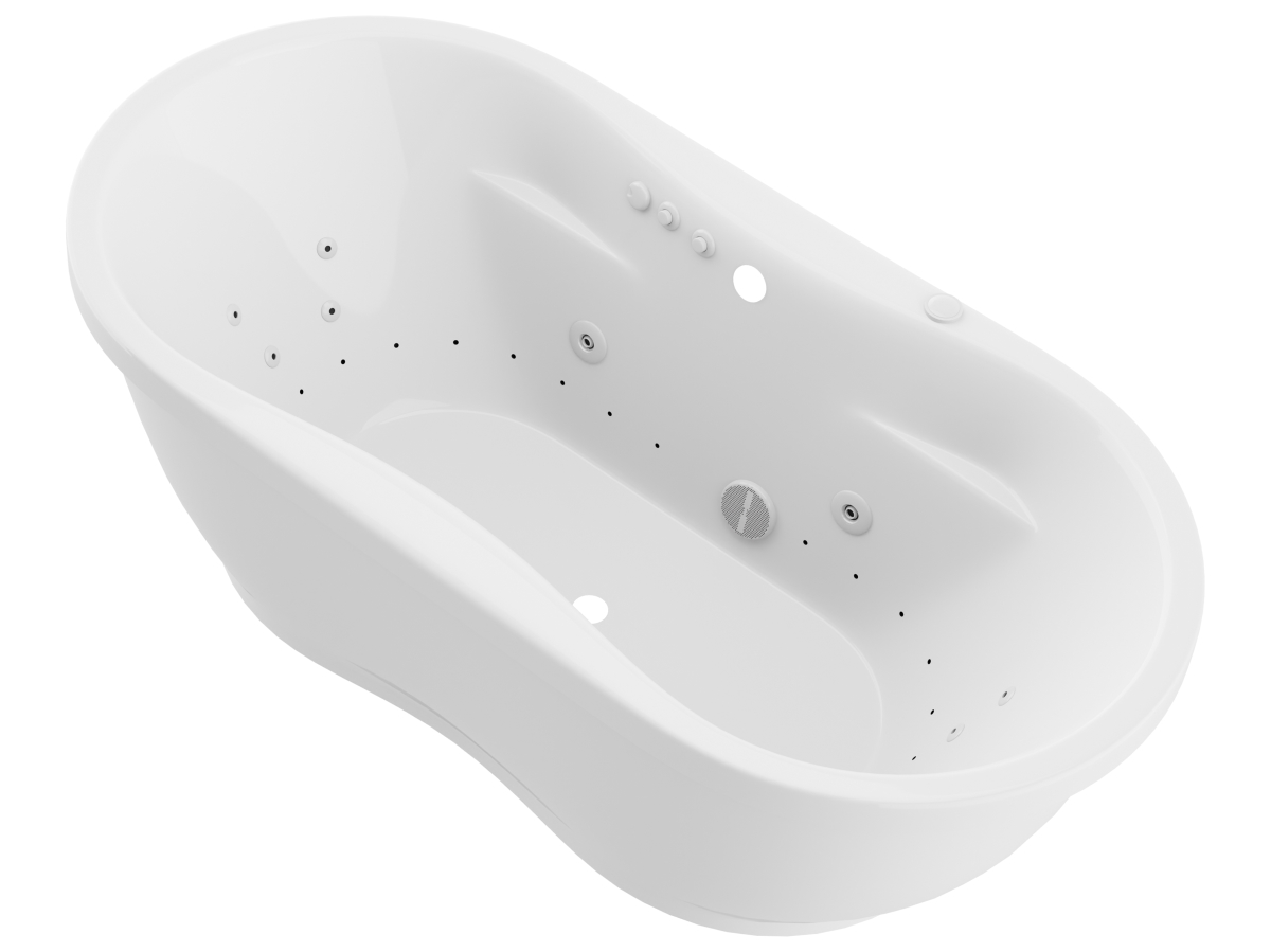 6 ft. Lori Whirlpool & Air Bath Tub in White