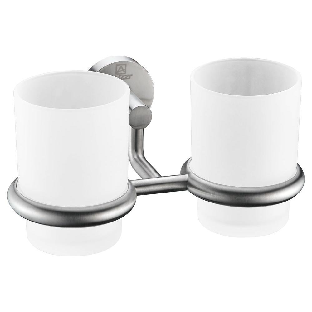 Picture of Anzzi AC-AZ002BN Caster Series Double Toothbrush Holder in Brushed Nickel