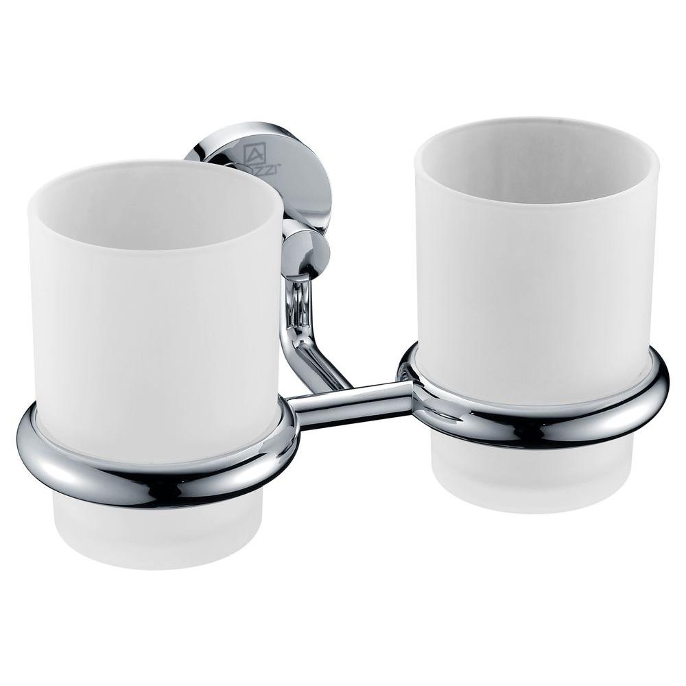 Picture of Anzzi AC-AZ002 Caster Series Double Toothbrush Holder in Polished Chrome