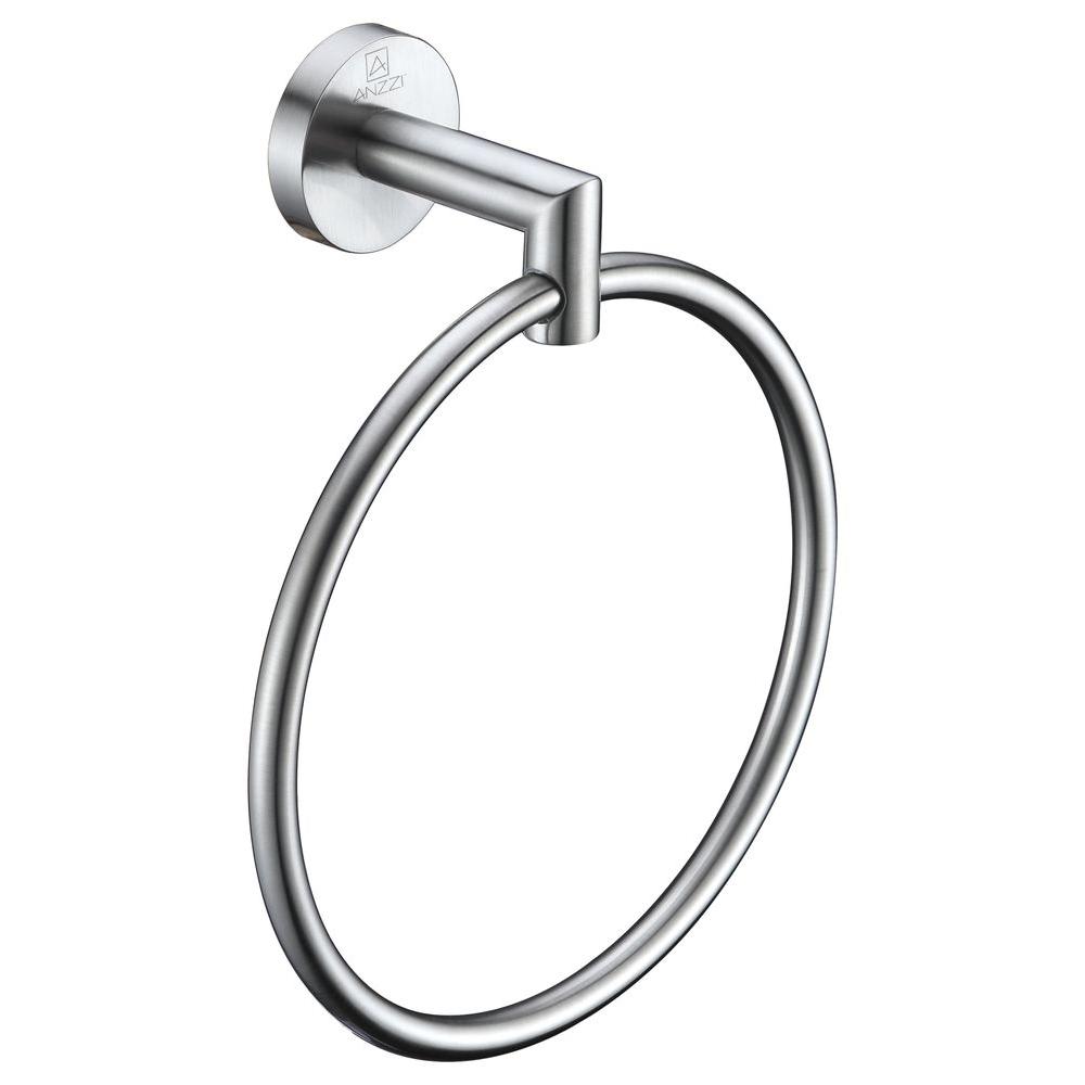 Picture of Anzzi AC-AZ009BN Caster 2 Series Towel Ring in Brushed Nickel