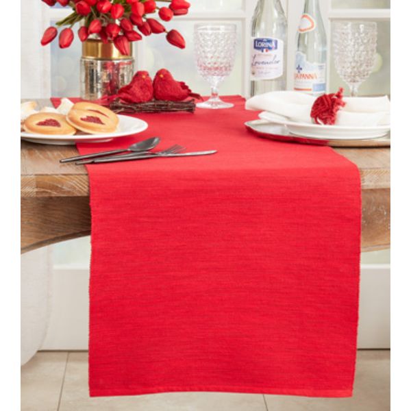 Picture of Saro Lifestyle 387.R1672B 16 x 72 in. Classic Design Table Runner, Red