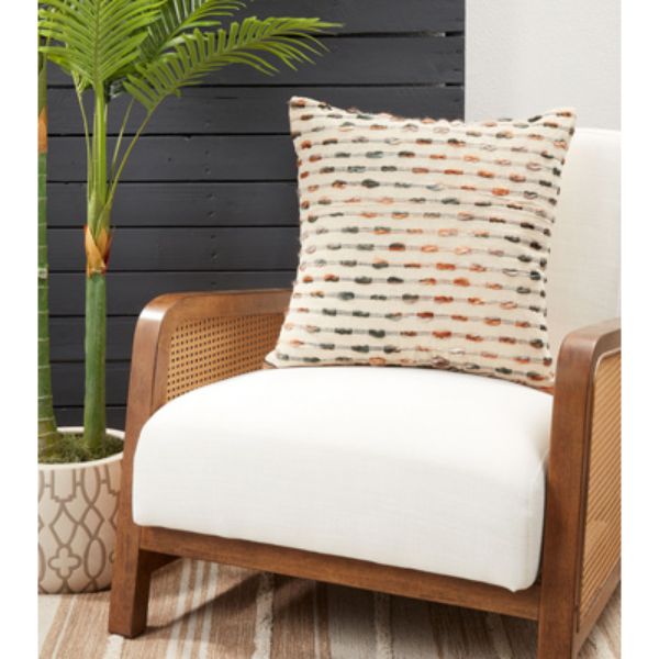 20 x 20 in. Striped Woven Pillow Cover, Multi Color