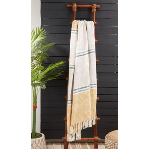 50 x 60 in. Striped Throw Blanket, Multi Color