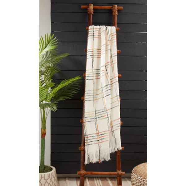 TH463.M5060B 50 x 60 in. Crosshatch Throw Blanket, Multi Color