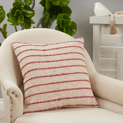 16 x 24 in. Striped Design Throw Pillow with Poly Filling, Multi Color