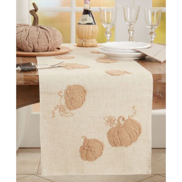 Picture of Saro Lifestyle 8928.N1670B 16 x 70 in. Pumpkins Design Table Runner, Natural