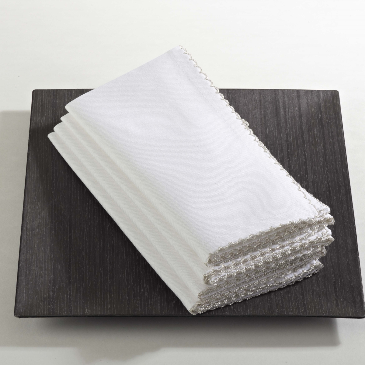 Picture of SARO 1442.R20S 20 in. Square Whip Stitched Napkin - Red  Set of 4