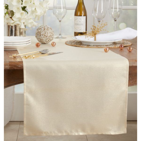 18 x 108 in. Shimmering Table Runner, Gold
