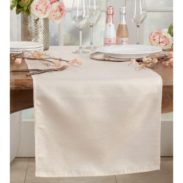 18 x 54 in. Shimmering Table Runner, Rose Gold