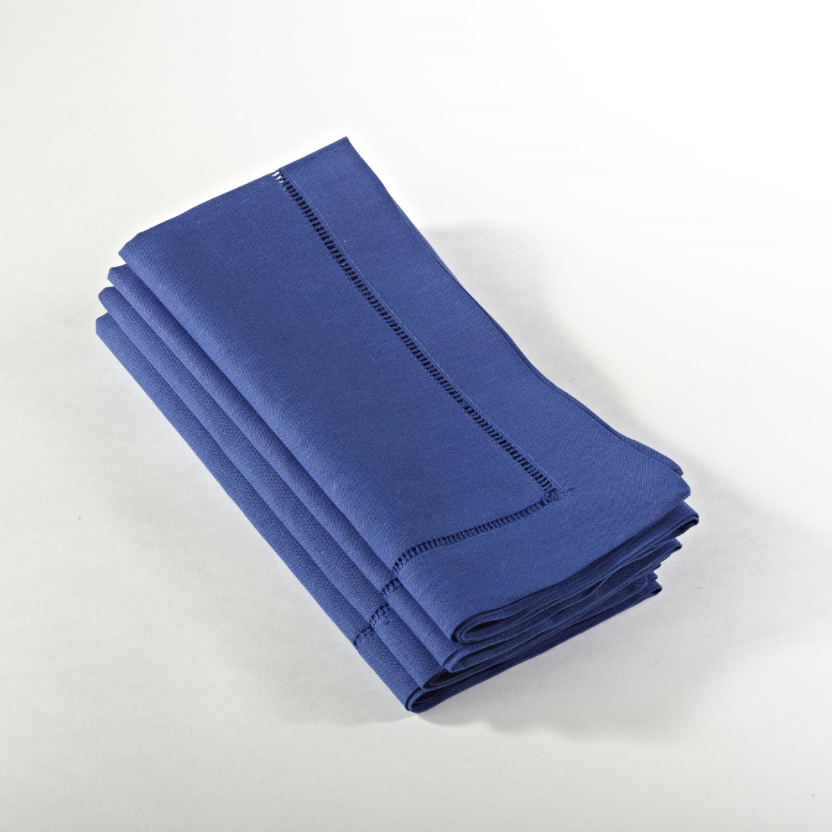 Picture of SARO 6100C.CZ20S 20 in. 24 by 7 Everyday Square Hemstitched Dinner Napkin - Cobalt Blue  Set of 4