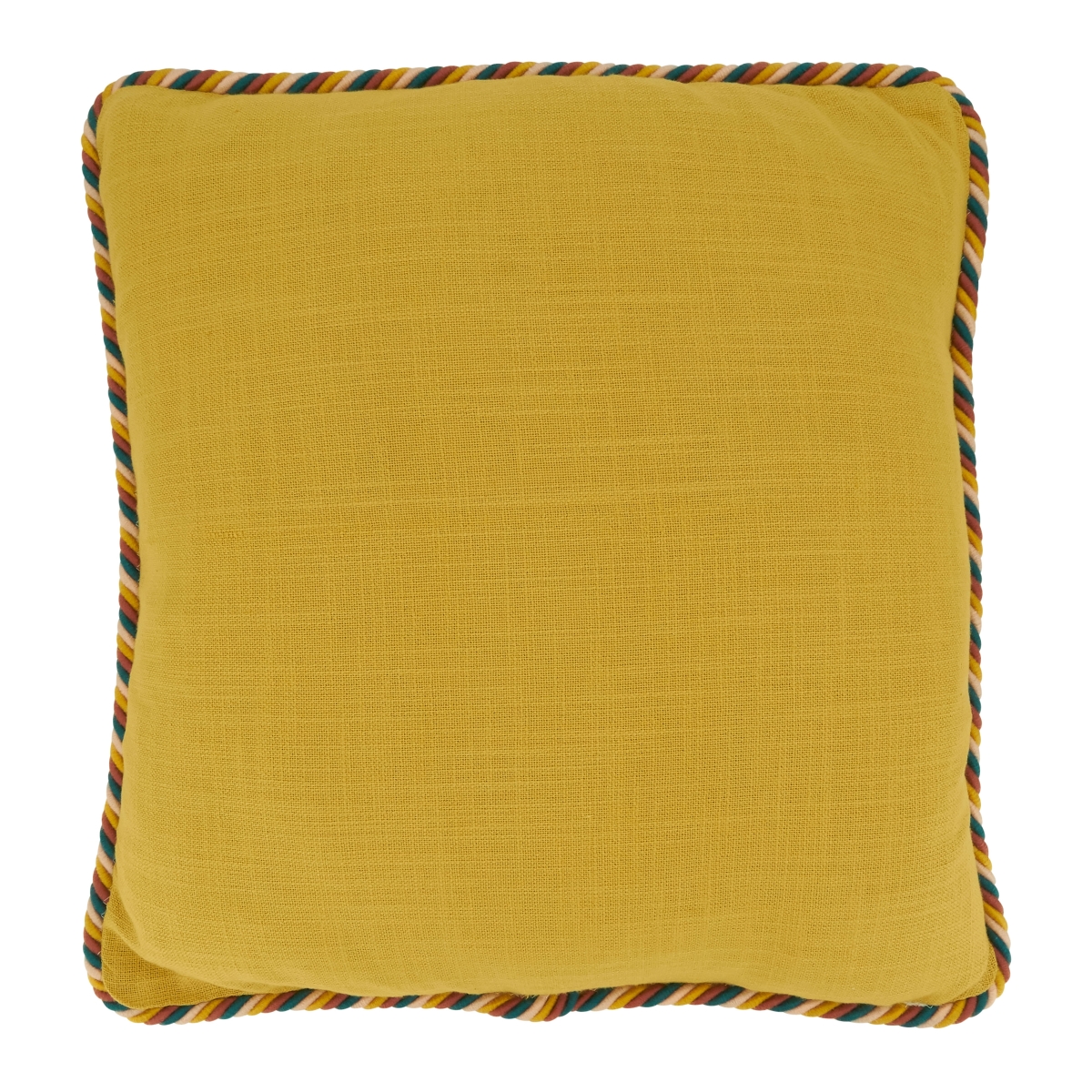 18 in. Twisted Rope Trim Throw Pillow with Poly Filling