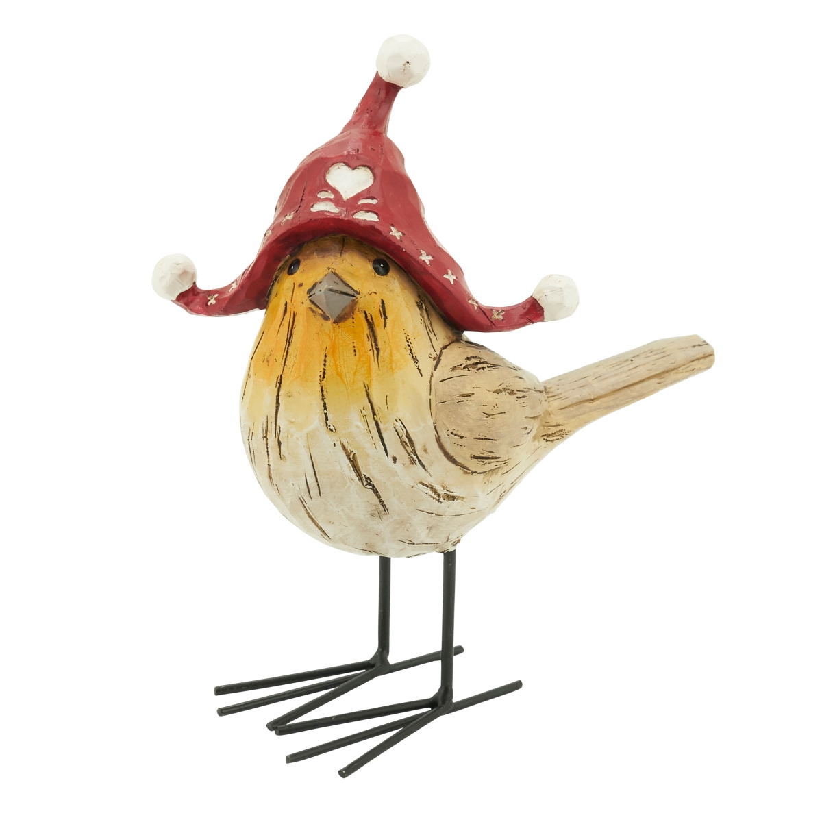 Picture of Saro Lifestyle XD328.M 6 in. Winter Hat Figurine with Standing Bird, Multi Color
