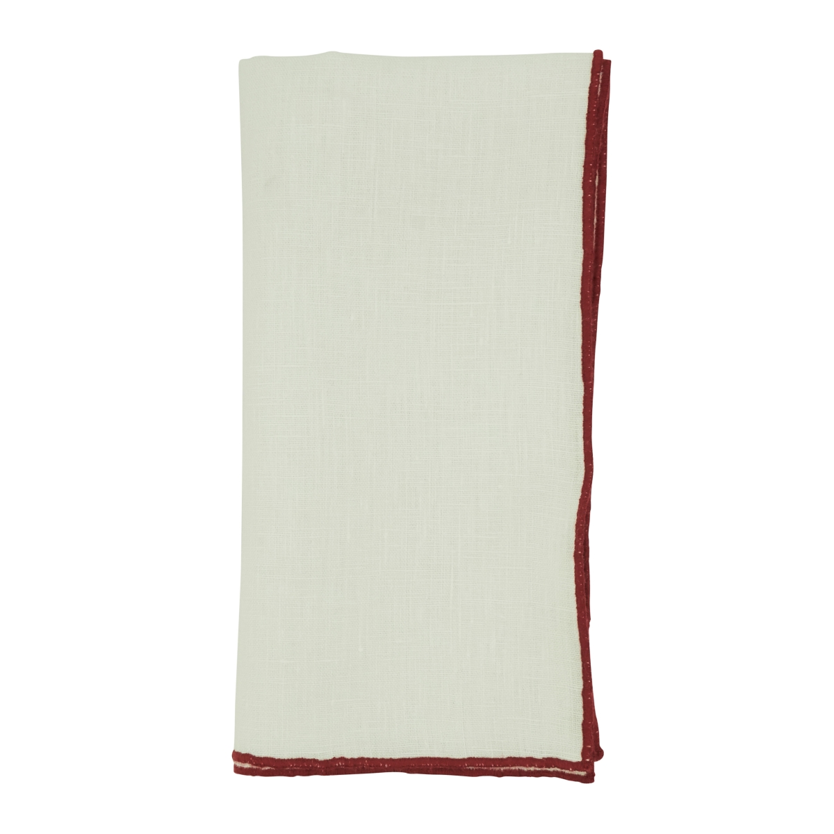 Picture of Saro Lifestyle 1753.R20S 20 in. Stonewashed Stitch Border Square Table Napkins, Red - Set of 4