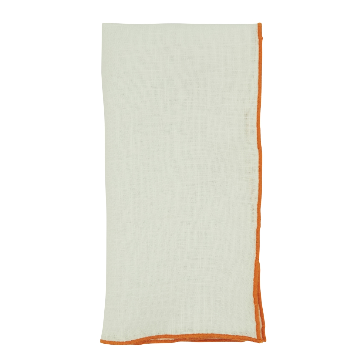 Picture of Saro Lifestyle 1753.OR20S 20 in. Stonewashed Stitch Border Square Table Napkins, Orange - Set of 4